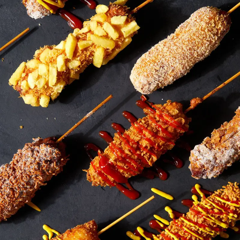 Corndog Cheese Tarik dengan mozarella di Cabin Rose Station