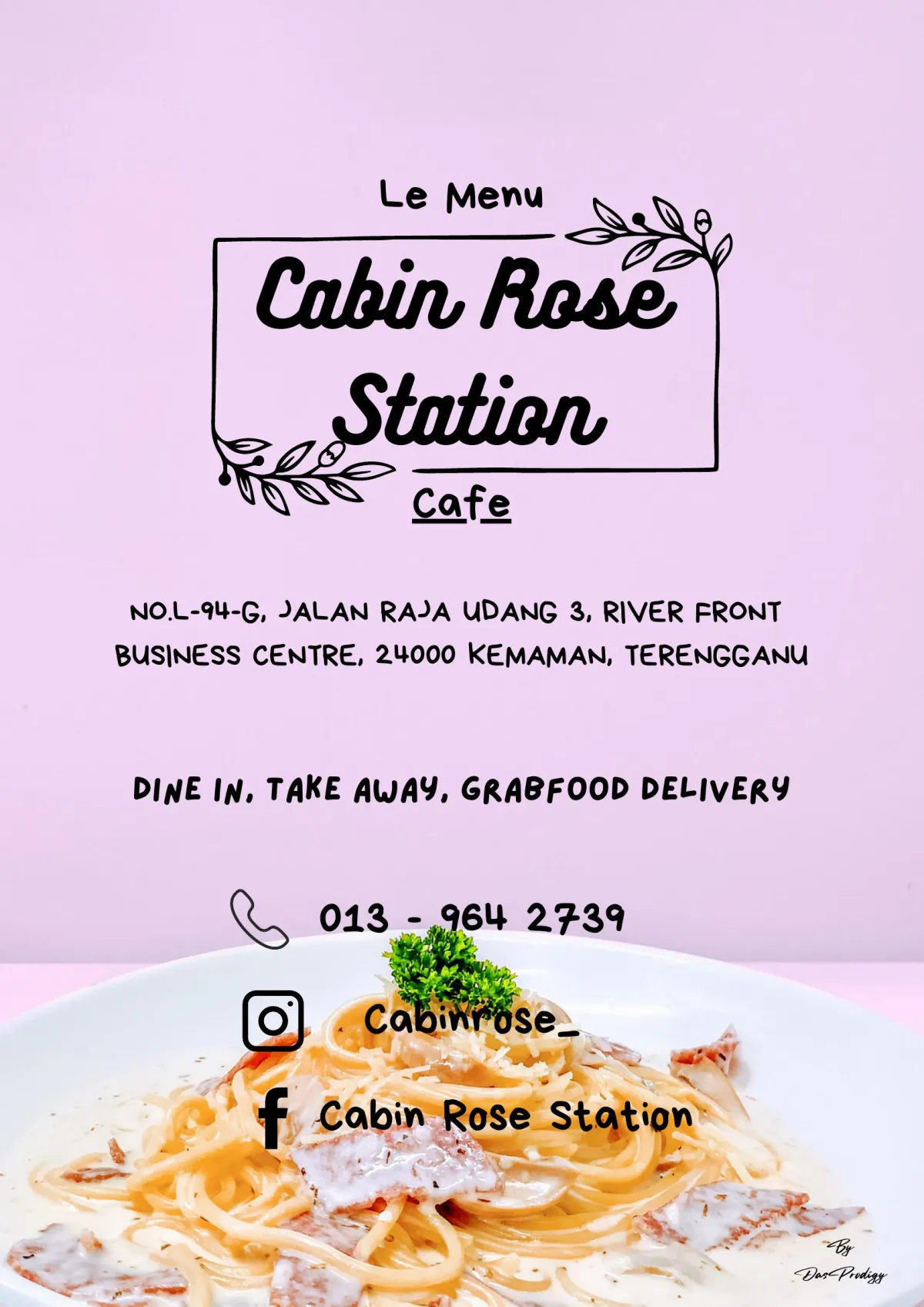 Menu Cabin Rose Station, muka surat 1