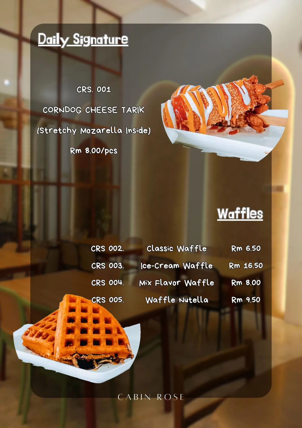 Menu Cabin Rose Station, muka surat 2