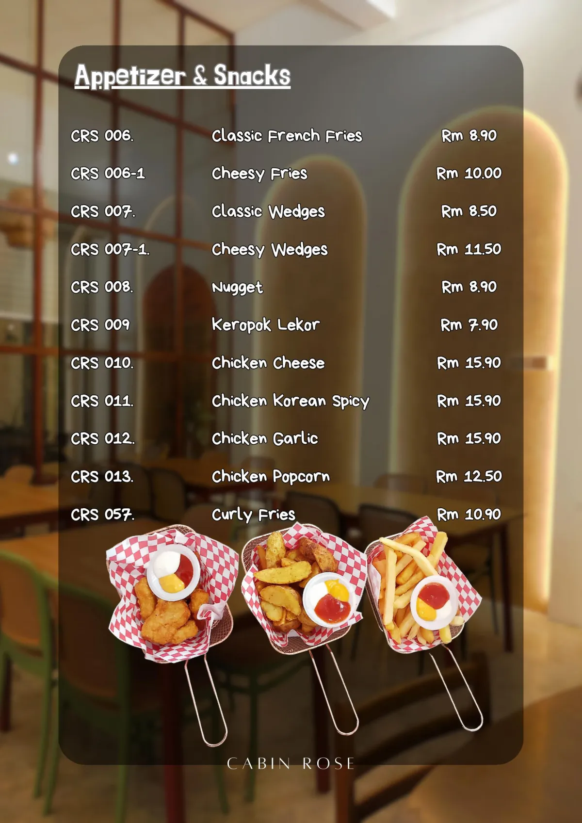 Menu Cabin Rose Station, muka surat 3
