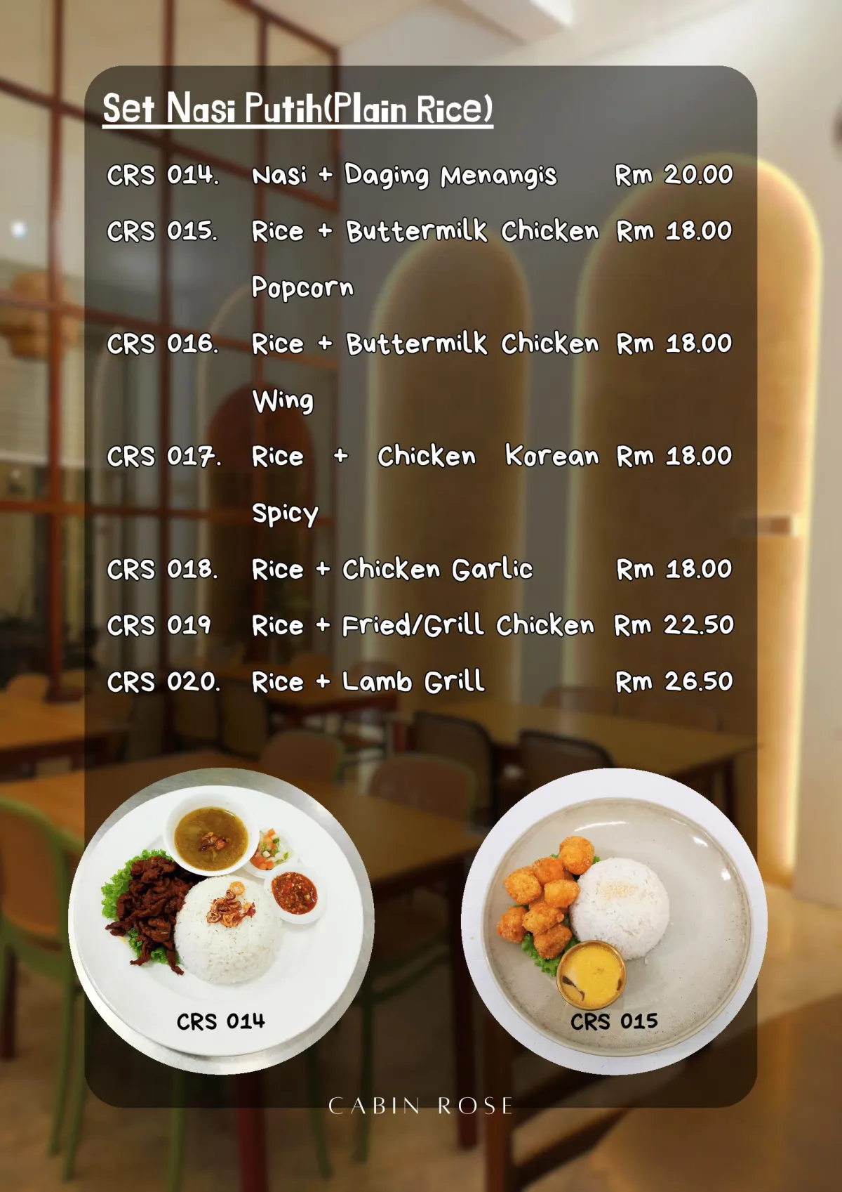 Menu Cabin Rose Station, muka surat 4