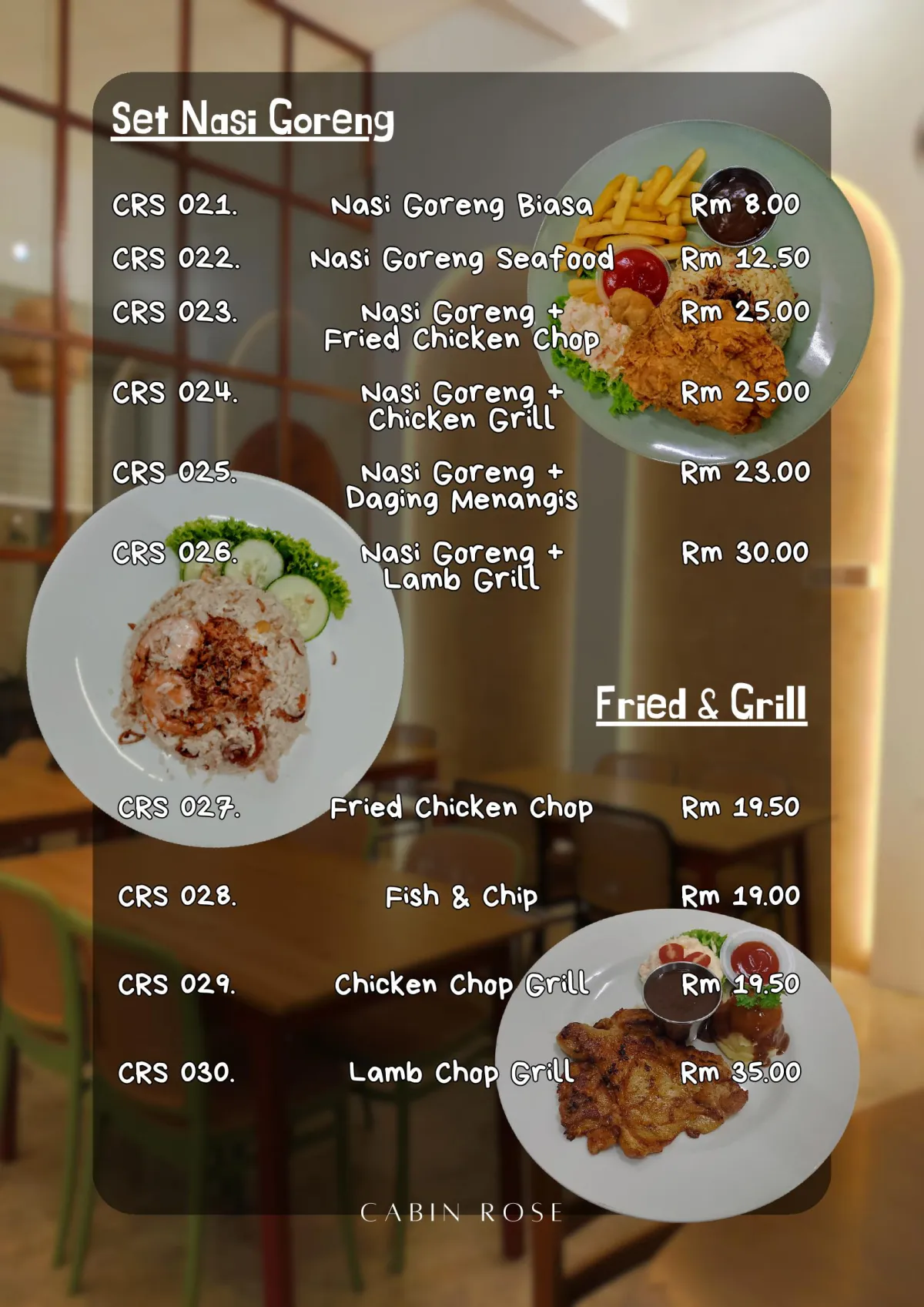 Menu Cabin Rose Station, muka surat 5