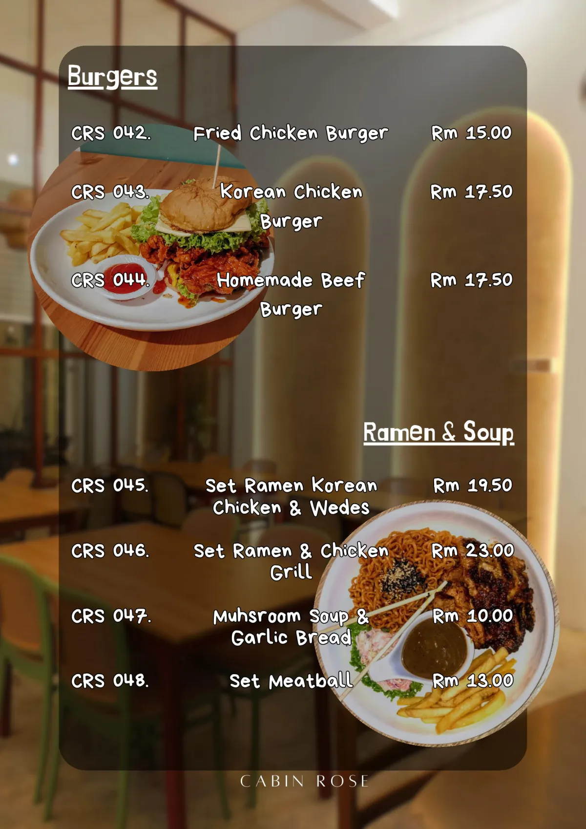 Menu Cabin Rose Station, muka surat 7