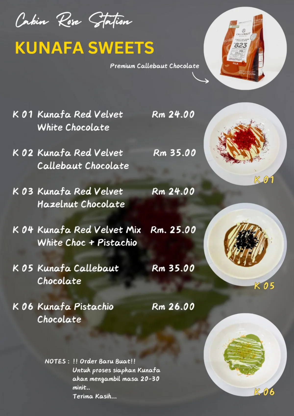 Menu Cabin Rose Station, muka surat 11