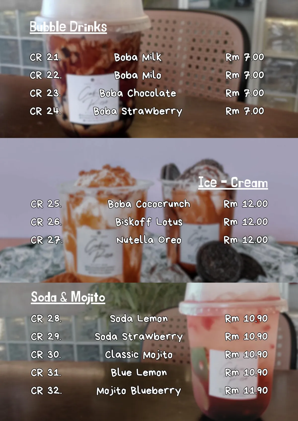 Menu Cabin Rose Station, muka surat 14